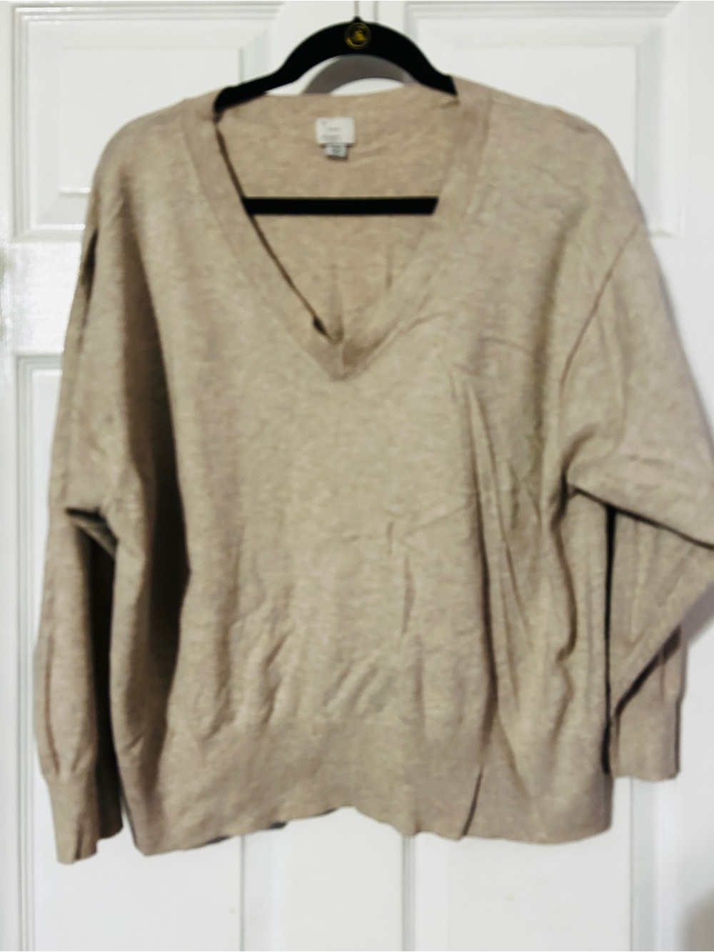 a new day Beige V-Neck Lightweight Sweater